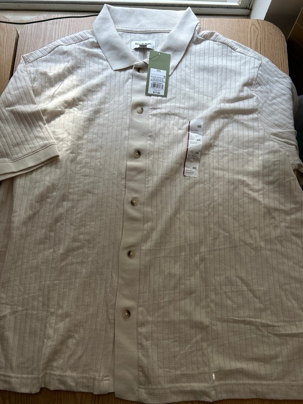 New Mens Goodfellow Short Sleeve Polo Shirt Standard Fit Dog🐕Bone🦴Color XXL